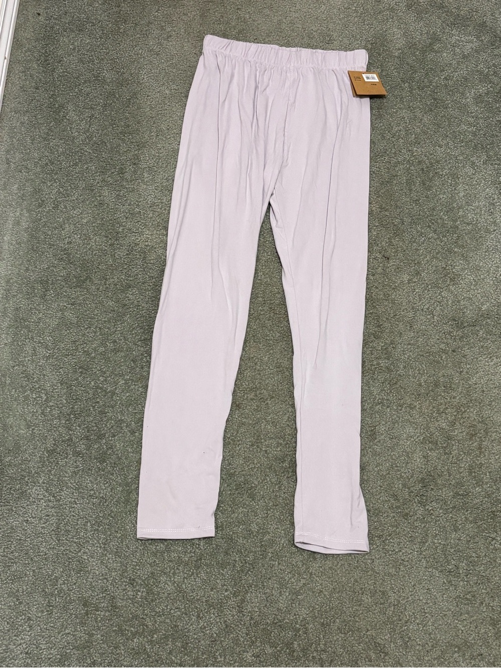 Lightweight Elastic-Waist Ribbed Pants - Light Lavender